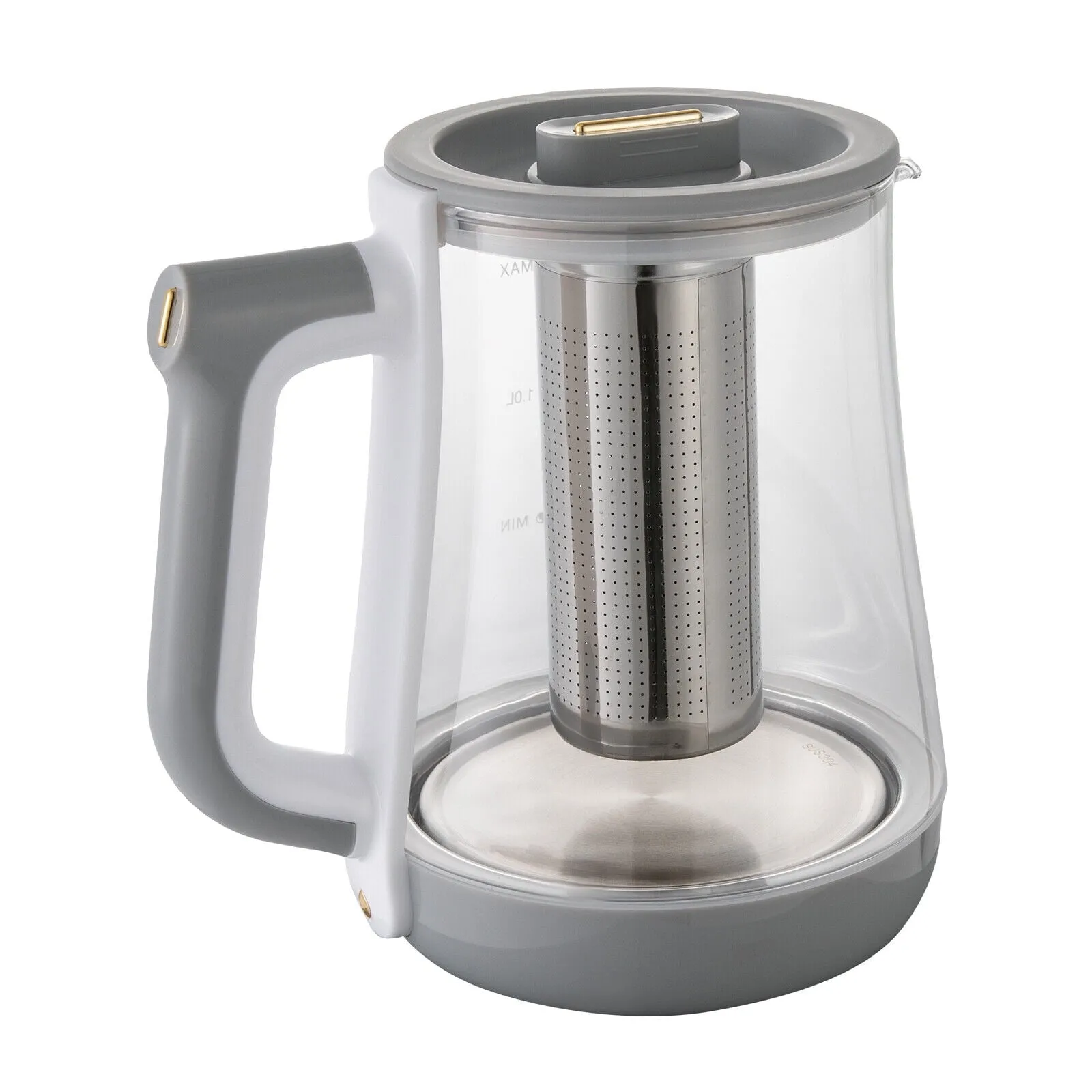 1.8L/0.48gal 800W Electric Kettle Glass Water Boiler Fast Boiling Tea Kettle Stainless Steel 40-90°C/104-194°F