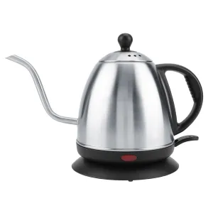 1L Stainless Steel Electric Gooseneck Kettle Fast Water Heating Boiling Dripper Pot (EU Plug)