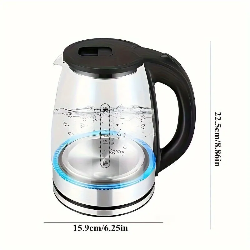 1pc, Stainless Steel Electric Tea Kettle - 2L/1100W, Wide Opening, Automatic Shut Off - BPA-Free