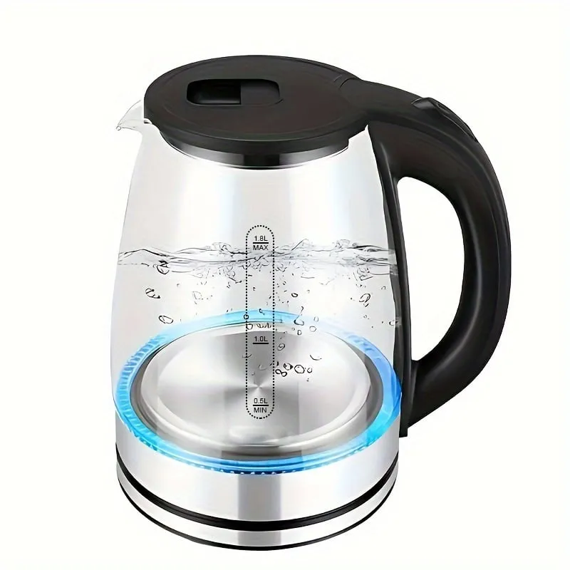 1pc, Stainless Steel Electric Tea Kettle - 2L/1100W, Wide Opening, Automatic Shut Off - BPA-Free