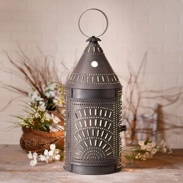 27-Inch Blacksmith's Lantern with Chisel in Kettle Black