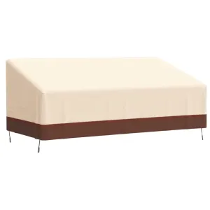 3-Seater Bench Cover Beige 198x97x48/74 cm 600D Oxford