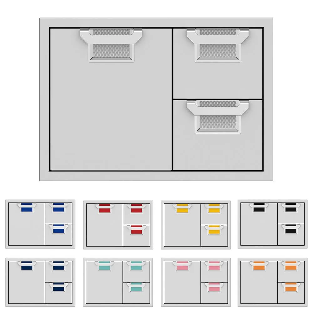 Aspire by Hestan 36-Inch Double Drawer and Storage Door Combo