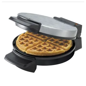 Belgian Waffle Maker; Stainless Steel; Pack of 1; Silver