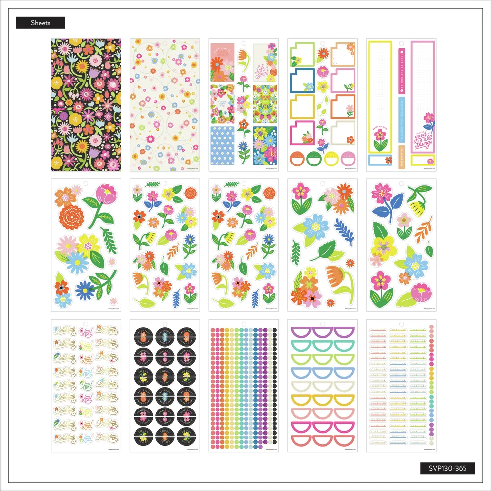 Bright Florals - Value Pack Stickers