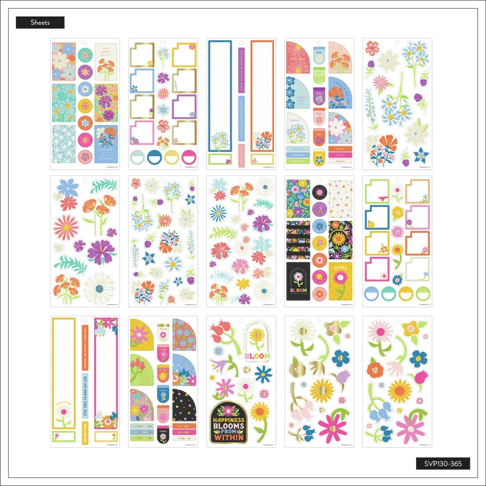 Bright Florals - Value Pack Stickers