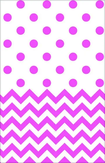 Bright Pink Chevron Plastic Tablecover 1.37m x 2.59m Each