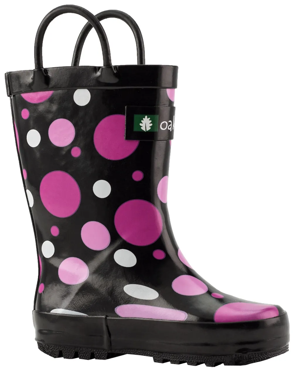 CHILDREN’S RUBBER RAIN BOOTS, POLKA DOTS