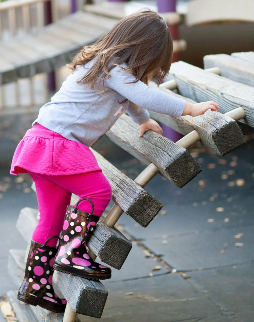 CHILDREN’S RUBBER RAIN BOOTS, POLKA DOTS