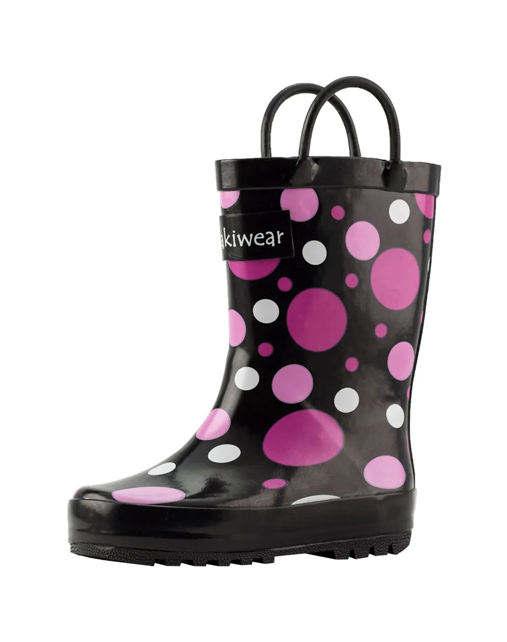 CHILDREN’S RUBBER RAIN BOOTS, POLKA DOTS