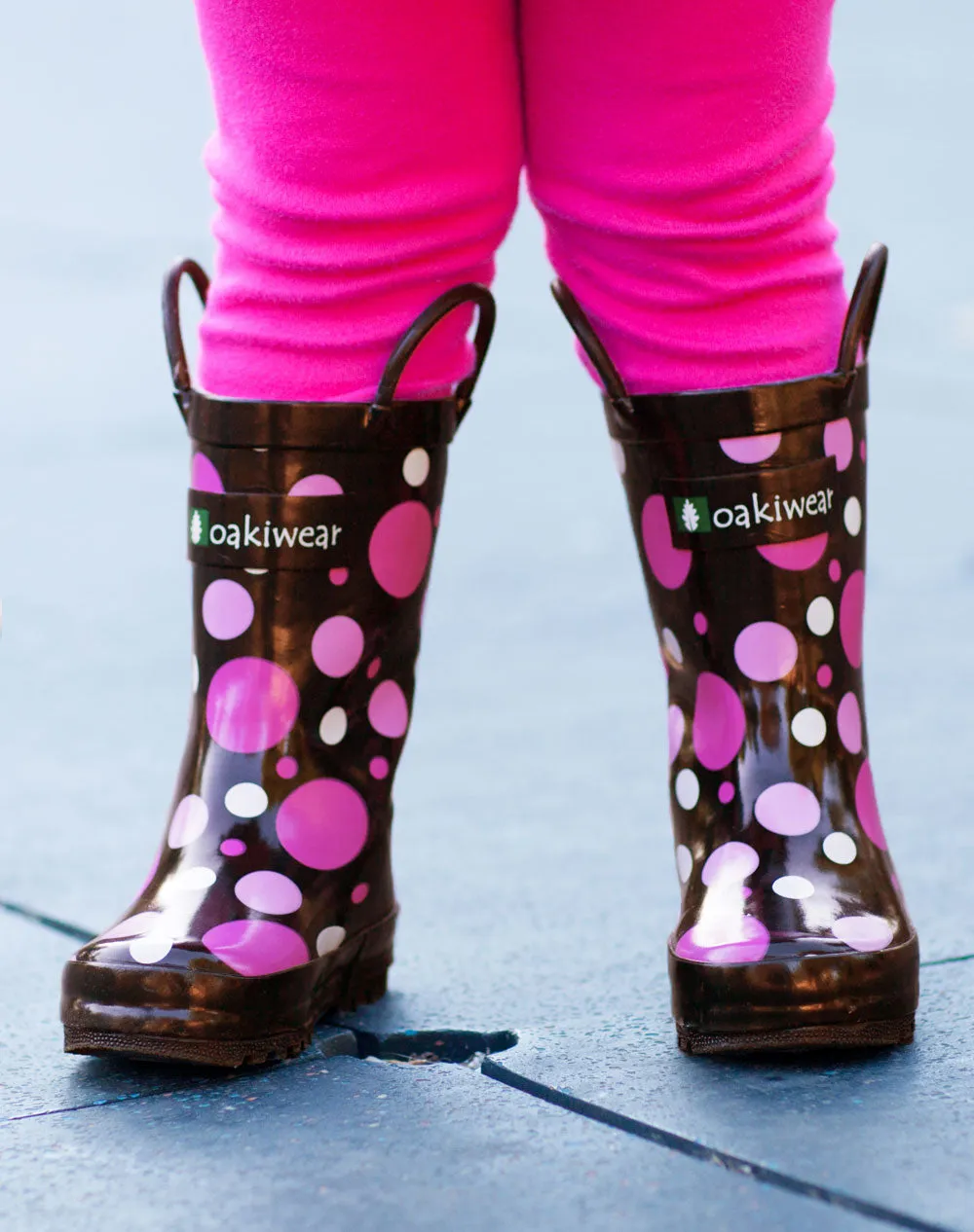 CHILDREN’S RUBBER RAIN BOOTS, POLKA DOTS