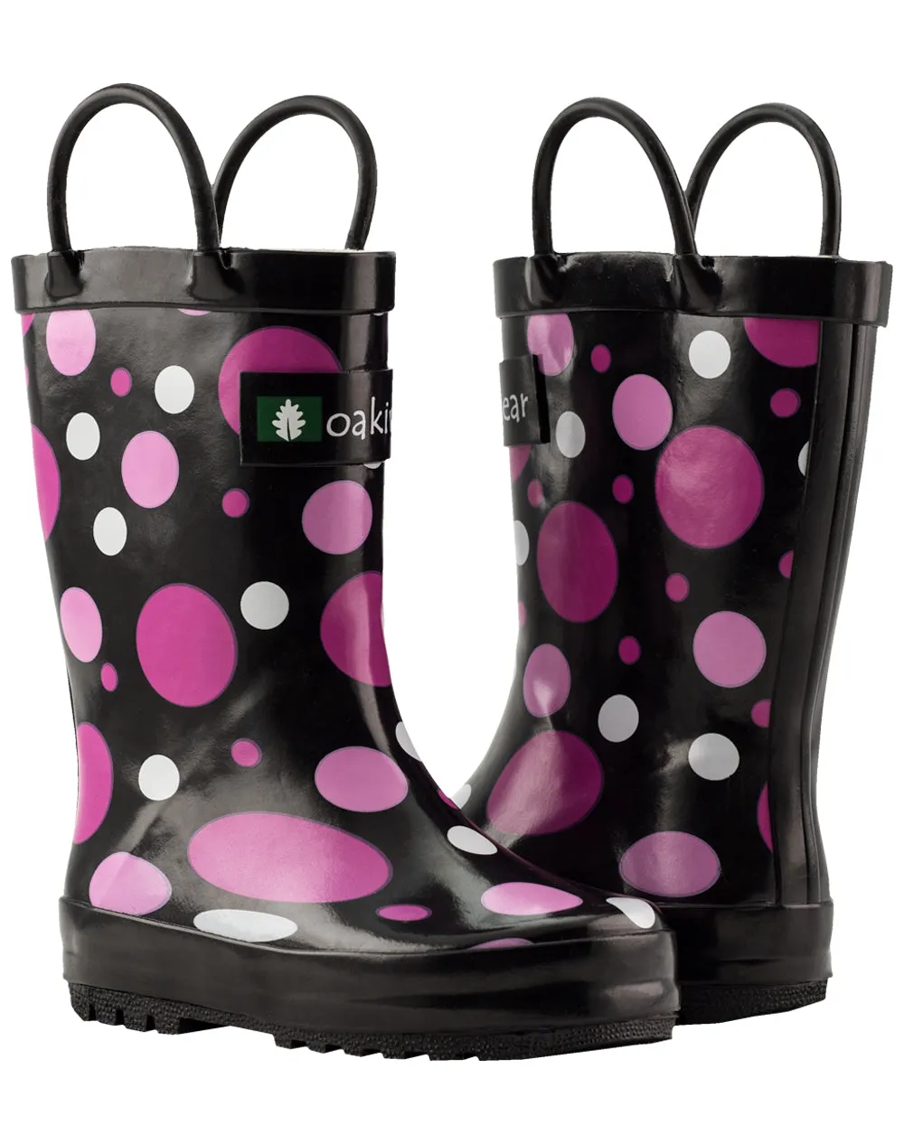 CHILDREN’S RUBBER RAIN BOOTS, POLKA DOTS