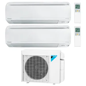 Daikin 2-Zone Wall Mounted Ductless Mini-Split 18000 BTU Heat Pump Air Conditioner 7k   15k - 16 SEER2