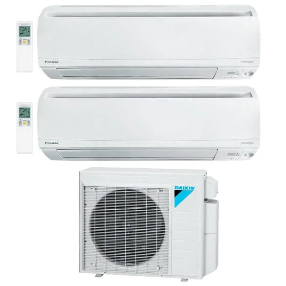 Daikin 2-Zone Wall Mounted Ductless Mini-Split 36000 BTU Heat Pump Air Conditioner 18k   24k - 18.1 SEER2