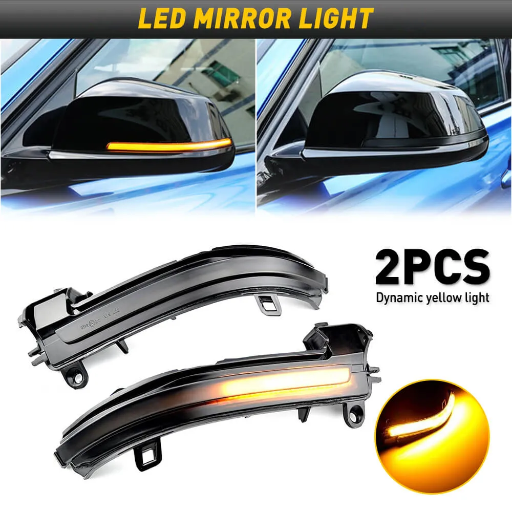 Dynamic Sequential LED Side Mirror Turn Signal Light for BMW 1/2/3/4 Series, X1, E84, i3 Models