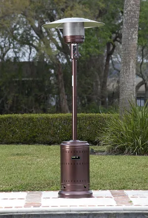 Golden Flame 46,000 BTU (XL-Series) Mocha Bronze Patio Heater with Wheels (Propane)