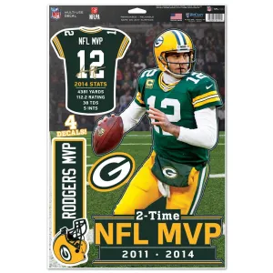 Green Bay Packers Aaron Rodgers 11" x 17" Multi-Use Decal