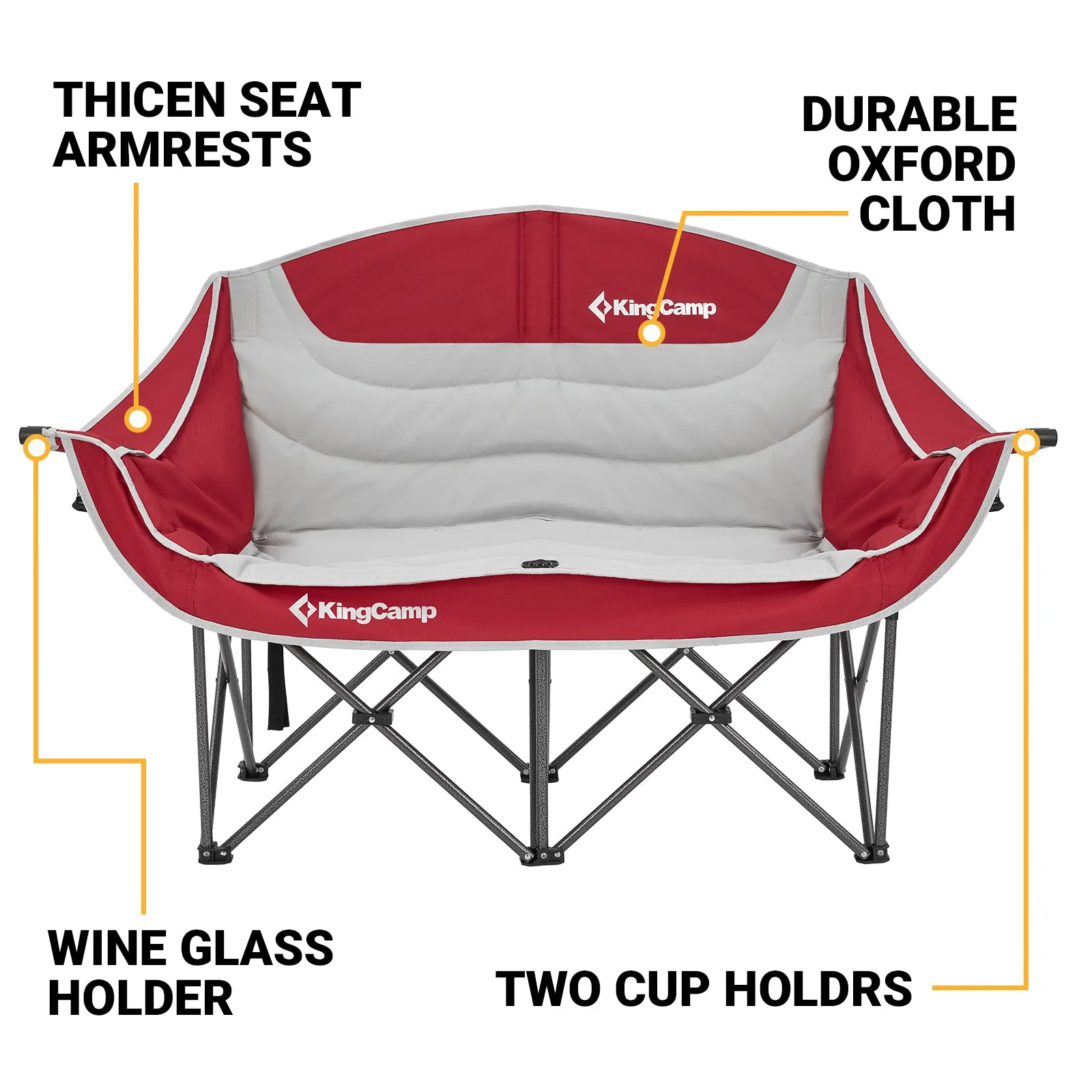 KingCamp Loveseat Double Seat Chair