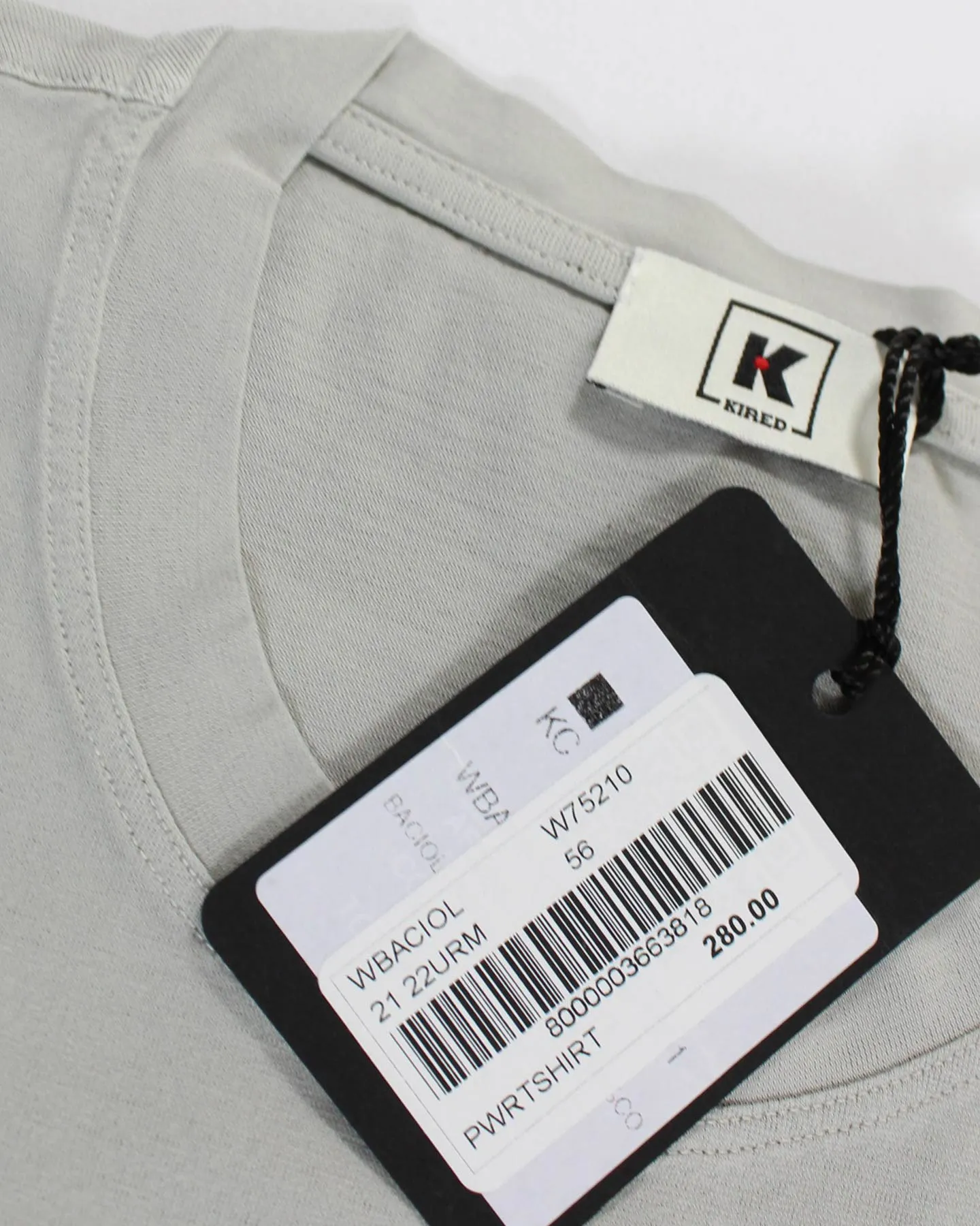 Kired Kiton Longsleeve T-Shirt Gray Crêpe Cotton EU 50/ M SALE