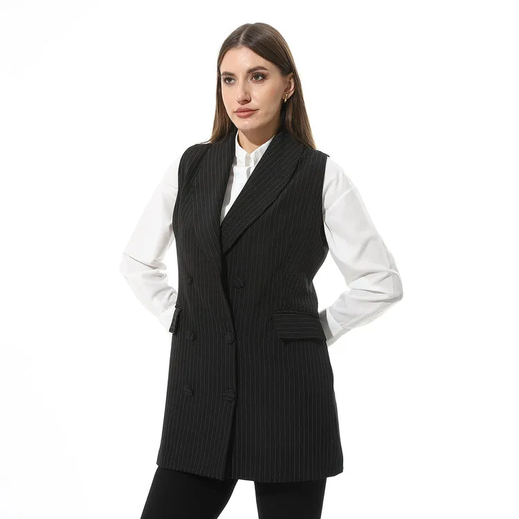 Lapel Double Breasted Vest - Mr Joe