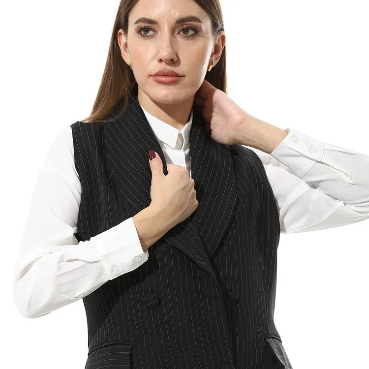 Lapel Double Breasted Vest - Mr Joe