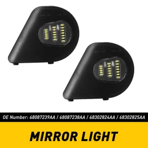 LED Side Mirror Puddle Lamps Assembly for Dodge 10-19 Ram 1500, 10-18 Ram 2500/3500, 11-18 Ram 4500/5500