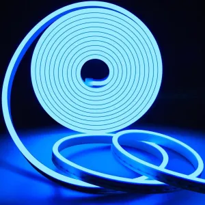 Mini Blue LED Neon Flex DC 12V 6x12mm 120LED/m IP65 Waterproof 2.5cm Cut