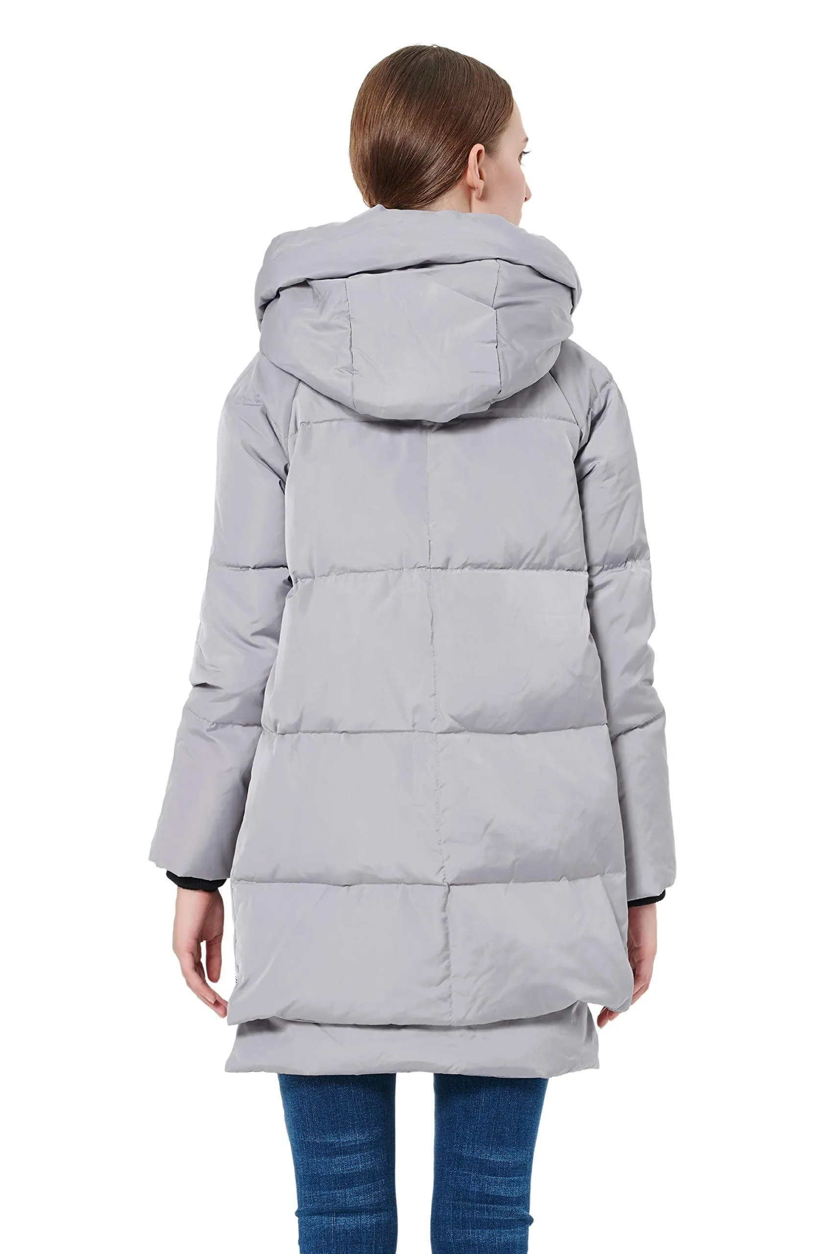 Orolay Women's Thickened Down Jacket (L, Gray)