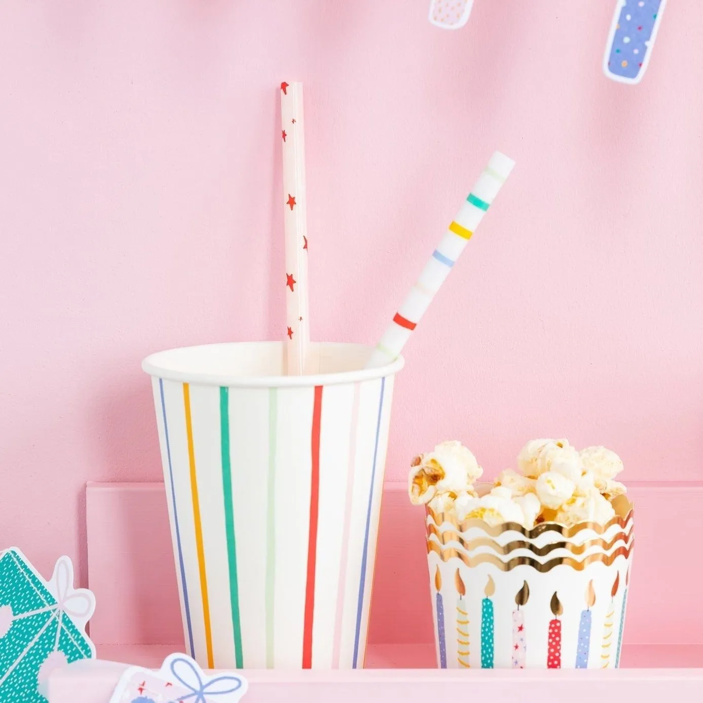 Oui Party Birthday Straws x 12