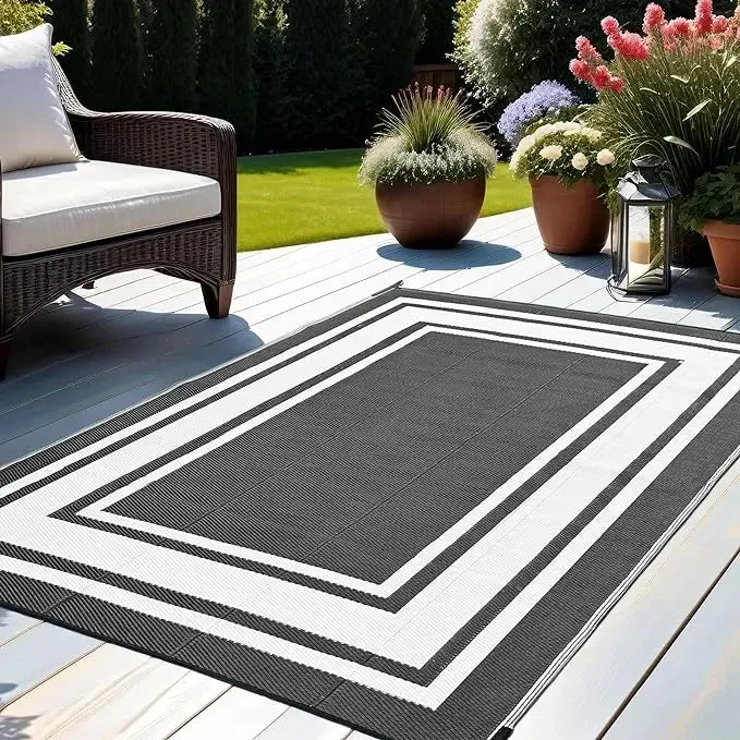 Outdoor Waterproof Rug Plastic Straw Mat, Outdoor Rug