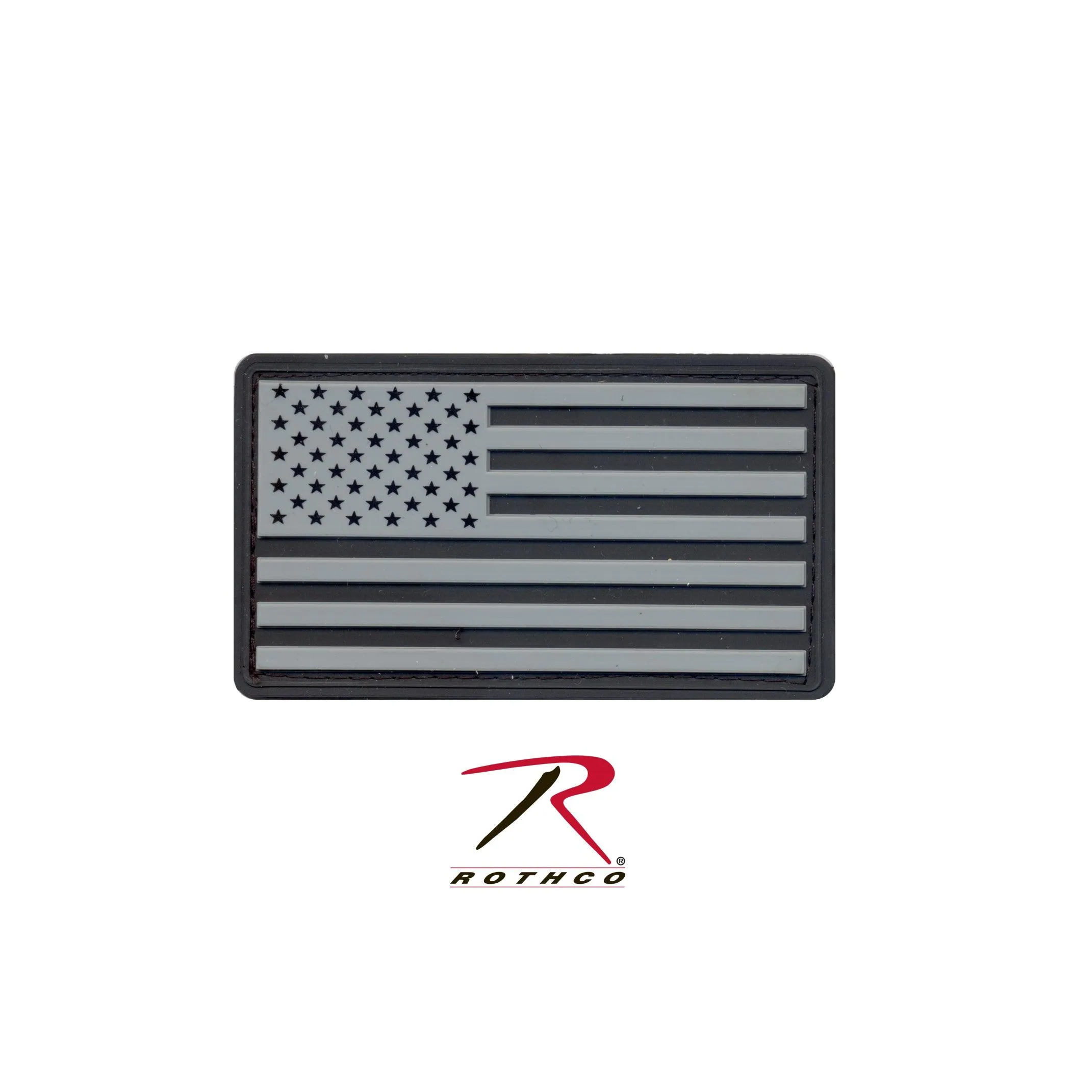 Rothco PVC US Flag Patch With Hook Back