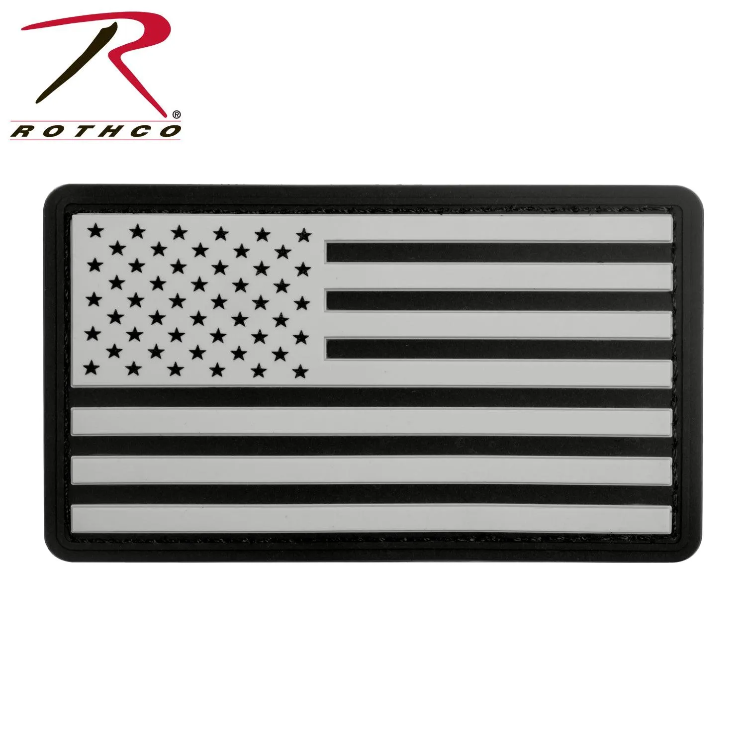 Rothco PVC US Flag Patch With Hook Back