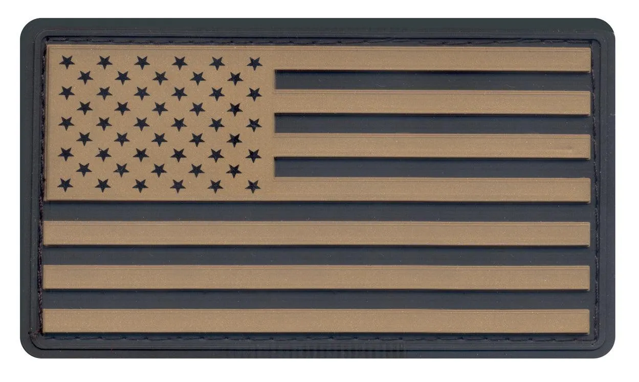 Rothco PVC US Flag Patch With Hook Back