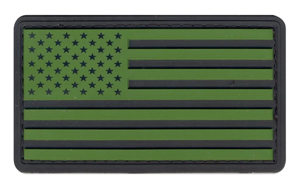 Rothco PVC US Flag Patch With Hook Back