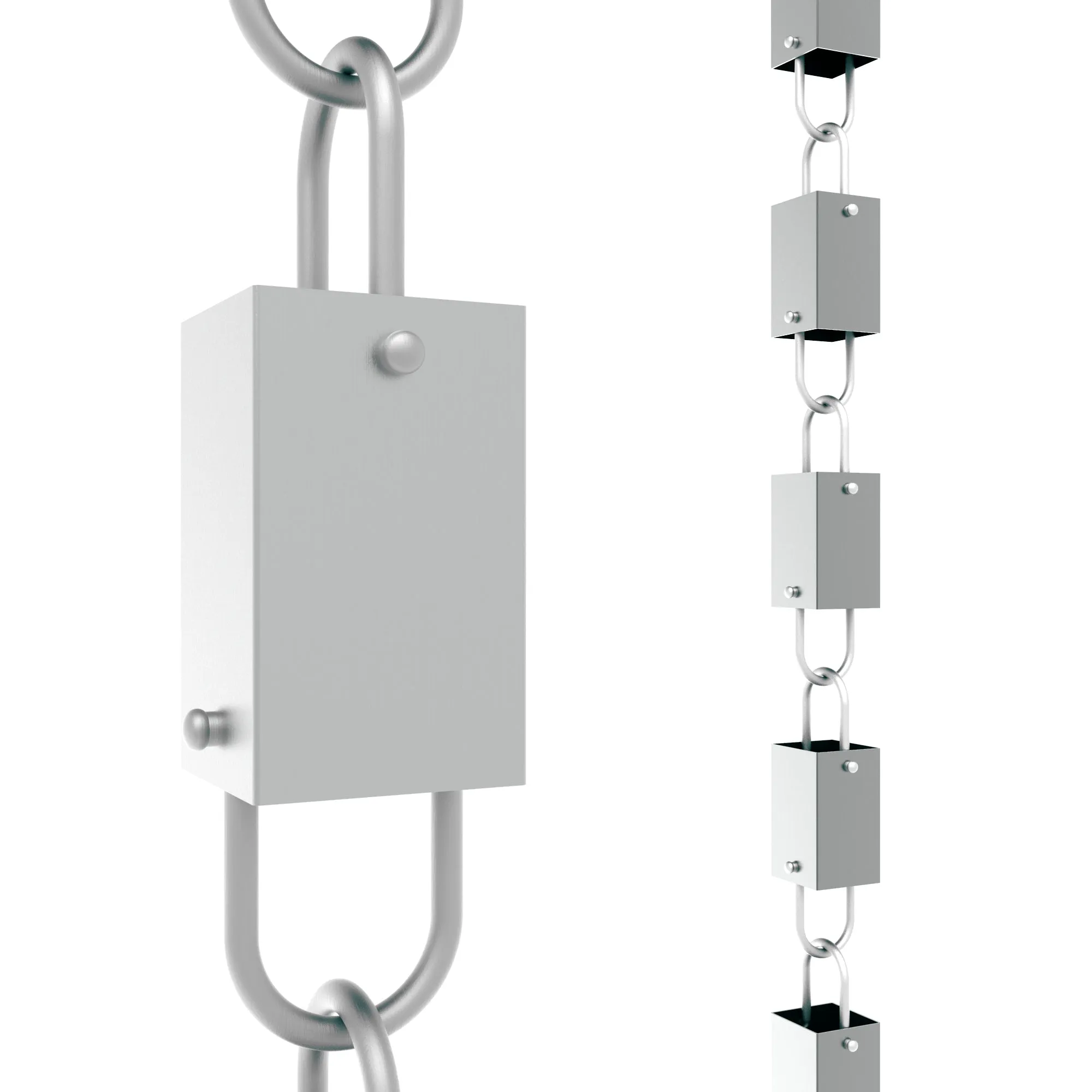 Square Link Rain Chain (Gray)