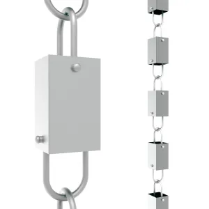 Square Link Rain Chain (Gray)