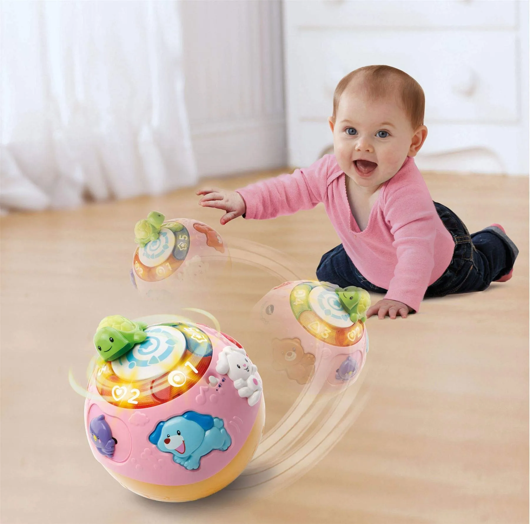 VTech Crawl & Learn Bright Lights Ball Pink